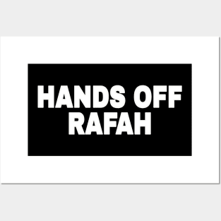 Hands Off Rafah - White - Front Posters and Art